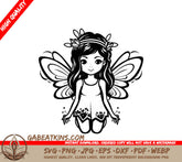 Whimsical  Fairy SVG - Glowing Garden Giggles SVG